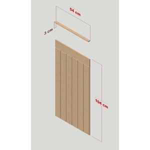 Duvar Paneli 54 cm Genişlik x 105 cm Ham Mdf Duvar Paneli ( 10 mm Kalınlık )