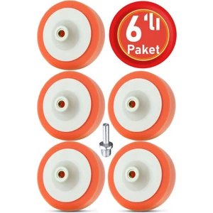 Turuncu Oto Pasta Cila Parlatma Polisaj Süngeri 150MM 6 Lı Paket