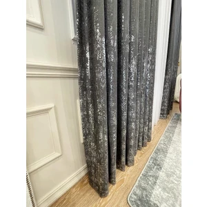 Jakar Zemin Elena Varaklı Desen 1/3 Sık Pile Fon Perde