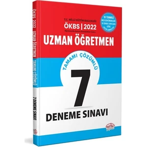 Editör Yayınları 2022 Uzman Öğretmen Tamamı Çözümlü 7 Deneme Sınavı