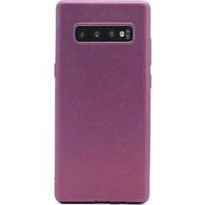  Apsuwa Samsung  Galaxy S10 Plus Kılıf Premier Silikon Esnek Arka Koruma Mürdüm