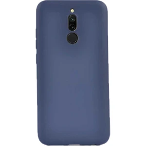 Apsuwa Xiaomi  Redmi 8 Kılıf Premier Silikon Esnek Koruma+Nano Glass Lacivert