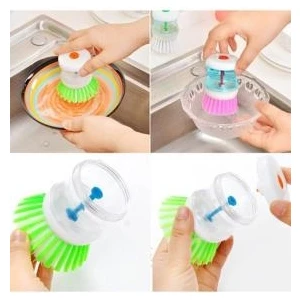 Deterjan Hazneli Pratik Bulaşık Banyo Fırçası