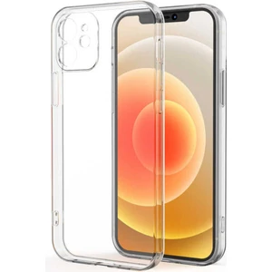 Caseart Apple iPhone 12 Kılıf Kamera Koruma Lüx Silikon Şeffaf Kapak