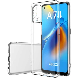 Caseart Oppo A74 Kılıf Kamera Koruma Lüx Silikon Şeffaf Kapak
