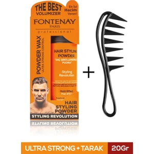 Saç Şekillendirici Pudra Toz Wax Ultra Strong Turuncu 20GR + Şekil Tarağı 2'li Set