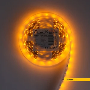 Üç Çip 60 LED Li Şerit LED Amber Işık 12V 14.4W 5m