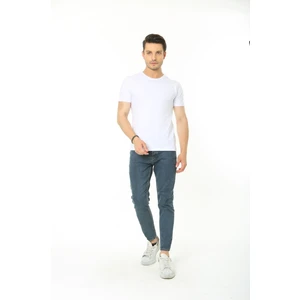 %100 Pamuk Basic T-Shirt (Rahat Giyim) - Erkek - Beyaz