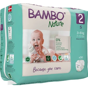 Bambo Nature No:2 Ekolojik Bebek Bezi 3-6 kg 30'lu