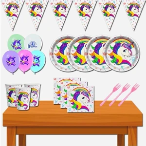 Çıtı Pıtı Store Unicorn 16 Kişilik Doğum Günü Parti Malzemeleri