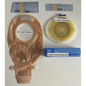 Ostomi Torbası Şeffaf-70 Mm-30 Adet/Ostomi Adaptörü -15 Adet/Pasta 60gr-2 Adet