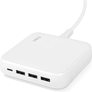 SmartCharger Quattro GaN 65W PD Seyahat Hızlı Şarj Aleti Usb-C + 3 Usb-A MacBook, iPhone, akıllı telefonlar, tabletler ve daha fazlası için