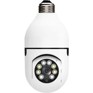 Lisa Butik CMR19 Wifi 360 Panoramik Ampul Kamera Gece Görüş Ses Akıllı Hareket Algılayıcı Güvenlik Kamerası
