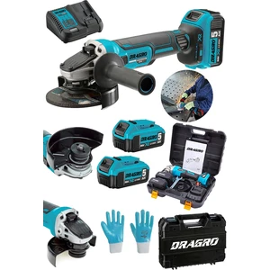 Drg-Alman 58 V 5ah Akülü Taşlama Makinesi Sprel Kömürsüz Şarz Göstergeli Devir Ayarlı Çantalı-Mavi Drg-58v-Akülü-Taşlama-Mavi