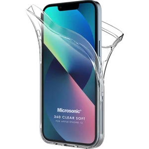 Apple iPhone 13 Kılıf 6 Tarafı Tam Full Koruma 360 Clear Soft Şeffaf
