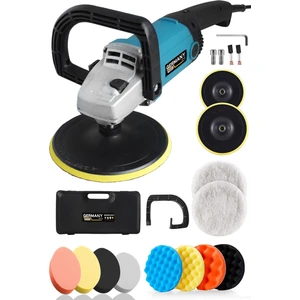 Germany Style 1600 Watt Polisaj Makinesi Seti 12 Parça Pasta Cila Seti 6 Kademeli Devir Ayarı