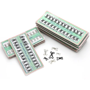Agraf Kopça Metal Siyah / Nikel Set (48 Adet)