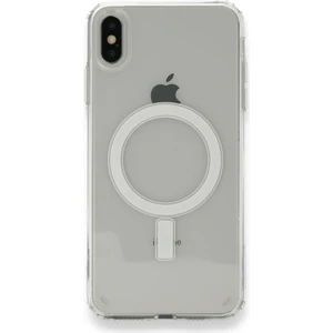  Apsuwa Iphone Xs Max Kılıf Kablosuz Şajlı Şeffaf Silikon Magsafe Şeffaf