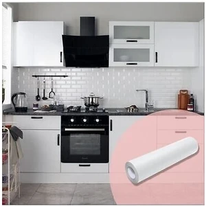 MC Led Mat Beyaz Yapışkanlı Folyo Mutfak Dolabı Kaplama Folyosu 100CM x 10 Metre