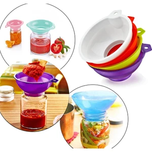 Geniş Ağızlı Konserve Kavanoz Hunisi ile Şeker Salça Sos Pratik Bir Şekilde Doldurun Sert Plastik