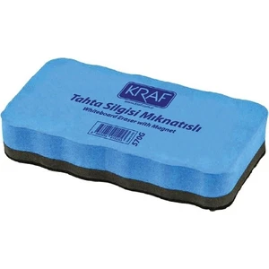 KRAF Mıknatıslı Keçeli Yazı Tahtası Silgisi Ergonomik Tasarım 570 g Mavi Renk