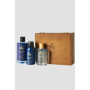 ALTINYILDIZ CLASSICS Erkek AC Virtuel 100 Ml EDP Parfüm-Deodorant 150 Ml Duş Jeli 400 Ml Ahşap Kutulu Set Damat Bohçası