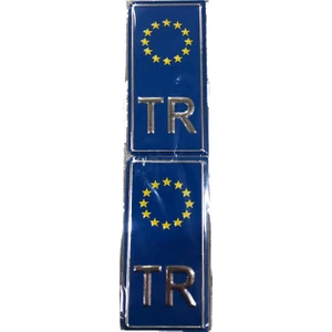 Plaka Sticker Avrupa Birliği Plaka Sticker 2ADET