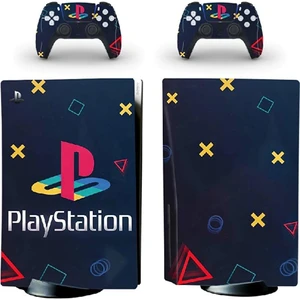 Kt Grup Modern Logo Playstation 5 Disk Edition Sticker Kaplama Seti