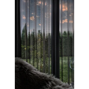 Füme Tül Perde Pileli Dikim Yüksek Kalite Pileli Tül - Dikey Tül Perde