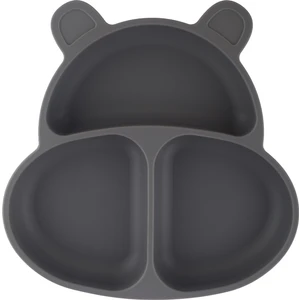 Huppo Vakum Tabanlı Silikon Mama Tabağı Moon Gray