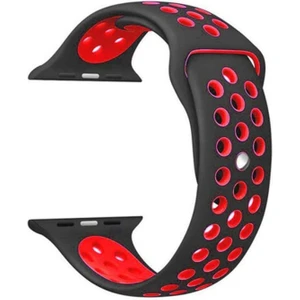 Casestreet Apple Watch Se 2 2022 40MM Kordon Delikli Çift Renk Silikon Bordo