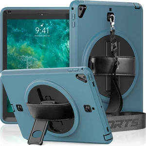 Apple iPad 5 Air 9.7 Kılıf Boyun Askılı Standlı Tank Kapak Anka-Azn-Strap-C
