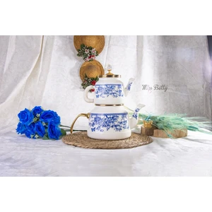 Miss Betty Blue Life Emaye Çaydanlık