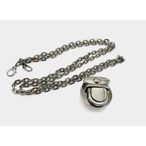 Angel Çanta Aksesuar Füme Renk Kancalı Düz Zincir Kilit Set