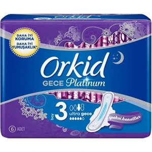 Platinum Hijyenik Ped Gece Tekli Paket 6 Ped