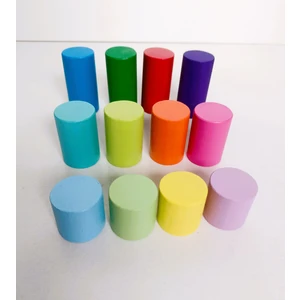 Montessori Silindirler - 12 Renk