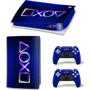 Kt Grup Sanatsal Mor Playstation 5 Disk Edition Sticker Kaplama Seti
