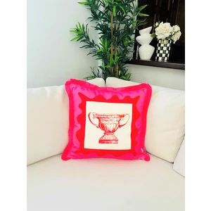 Ge Living Dekoratif Antik Vazo Desenli Kırlent Kılıfı - Heritage Serisi 50 x 50