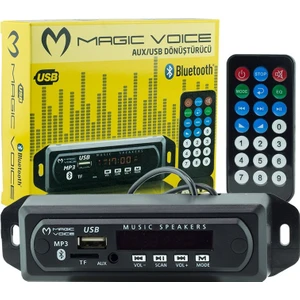 Magıcvoıce USB-400 Bluetooth/aux Usb/sd/mmc Mikrofonlu-Kumandalı Oto Teyp Çevirici Dijital Player