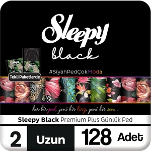 Black Premium Plus Günlük Ped Uzun 128 Adet Ped