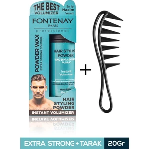 Saç Şekillendirici Pudra Toz Wax Mat Effect Mavı 20GR + Şekil Tarağı 2'li Set