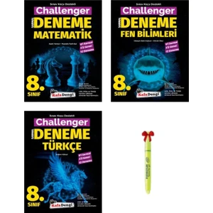 Kafa Dengi Yayınları  LGS 8.Sınıf Challenger Matematik Fen Bilimleri Türkçe Deneme