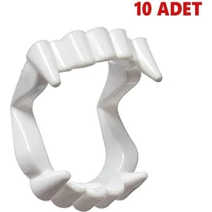 Nostaljik Lezzetler Plastik Vampir Diş (10 Adet)