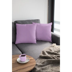 2'li 43 x 43 cm Lila Tay Tüyü Döşemelik Premium Kumaş Dekoratif Çift Taraflı Kırlent Kılıfı KRL013