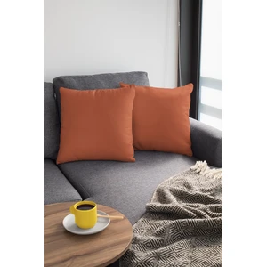 2'li 43 x 43 cm Tarçın Döşemelik Tay Tüyü Premium Kumaş Dekoratif Çift Taraflı Kırlent Kılıfı KRL020