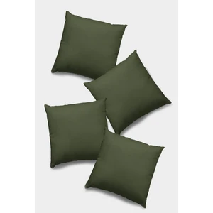 4'lü 43 x 43 cm Haki Premium Tay Tüyü Döşemelik Kumaş Dekoratif Çift Taraflı Kırlent Kılıfı KRL024