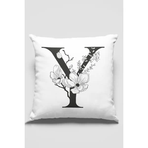 43 x 43 cm Dekoratif Çift Taraflı Y Harfli Kırlent Kılıfı Tay Tüyü Döşemelik Premium Kumaş KRL526