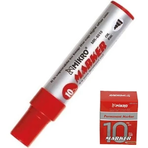 Permanent Markör Marker Kesik Uçlu Koli Kalemi Kırmızı 10 mm MR-6010 1 Adet