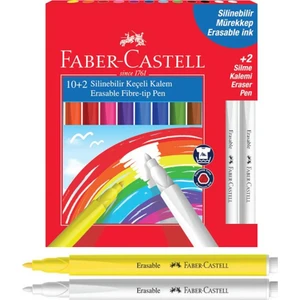 10+2 Renk Silinebilir Keçeli Kalem Faber Keçeli Boya Kalemi 1 Paket