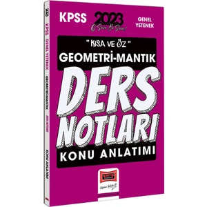 Yargı Yayınevi 2023 KPSS Kısa ve Öz Geometri ve Sayısal Mantık Konu Anlatımı Ders Notları